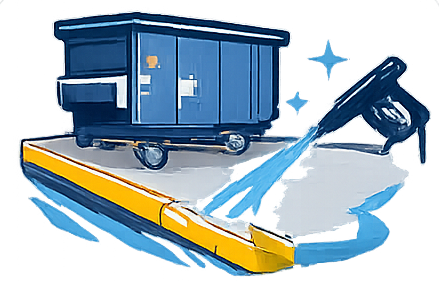 Dumpster pad cleaning icon